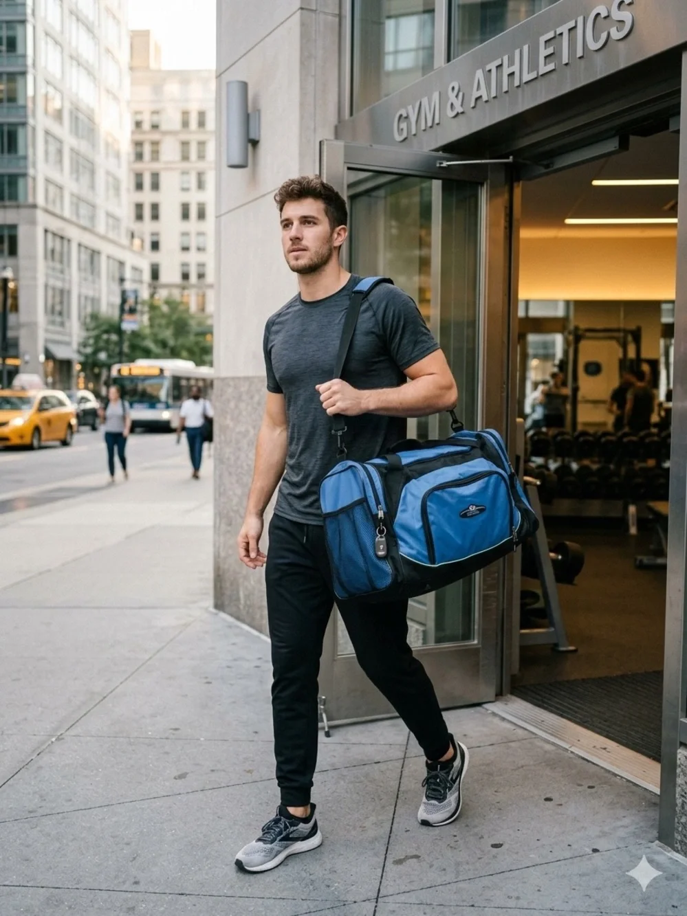 Champion Blue and Black Men's Duffel Bag